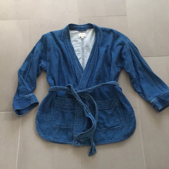 j crew denim wrap jacket